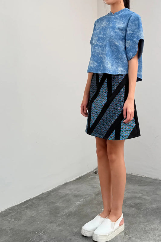 LUNAR 2026 SK01 || ZIG MINI SKIRT - BEV C multi label store