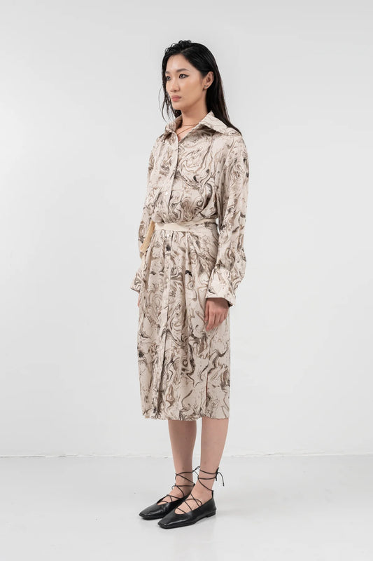 Marble Shirt Dress