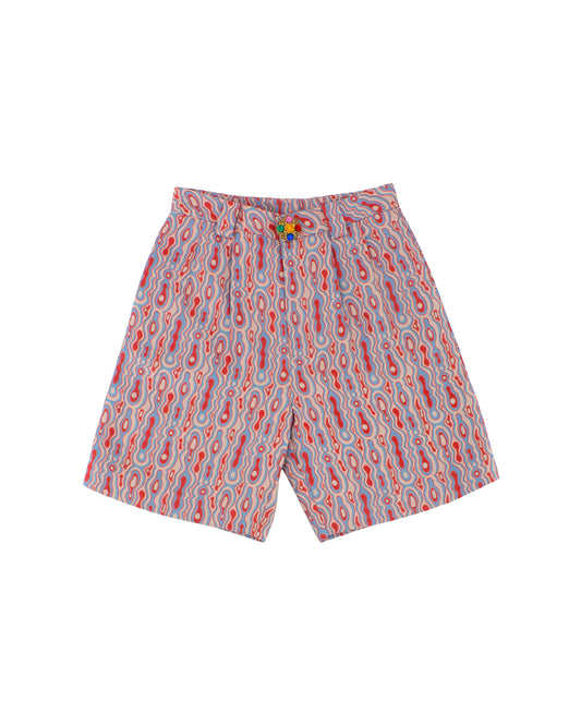 The Miniature Woodchuck Pants (Poppy Pink/Crystal Blue)