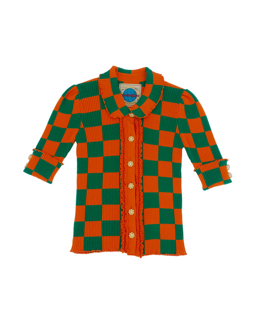 Jessica (Bright Orange & Pine Green)