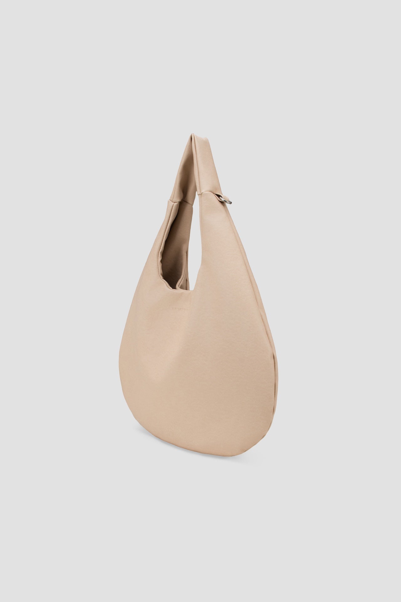 Medium Egg Leather Tote (Beige)
