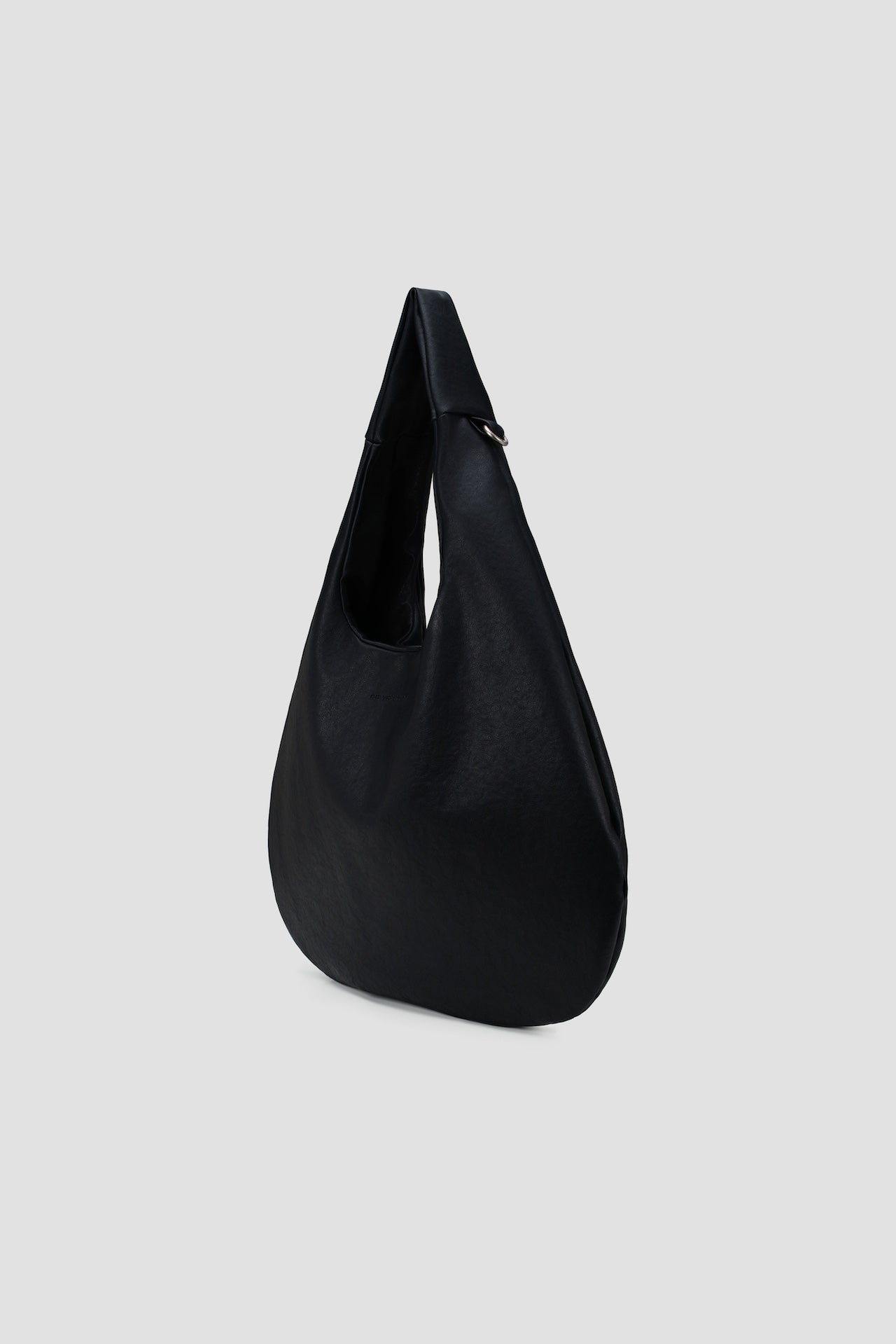 Medium Egg Leather Tote (Black)