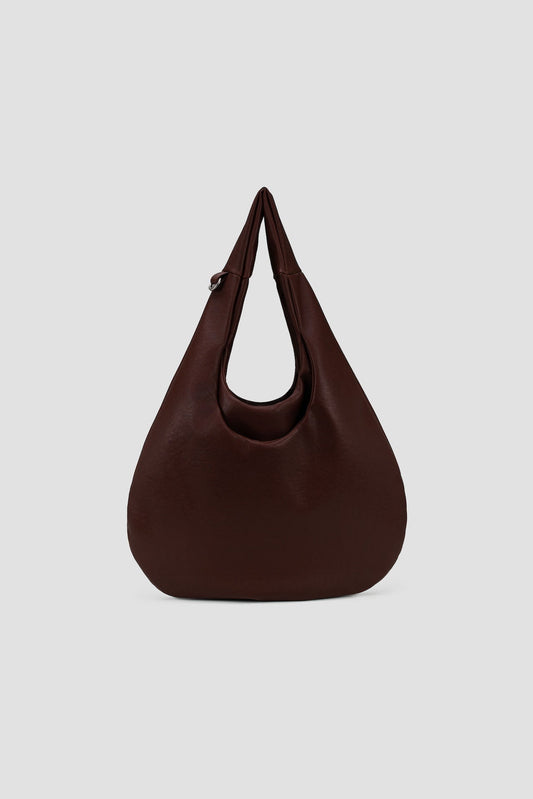 Medium Egg Leather Tote (Brown)