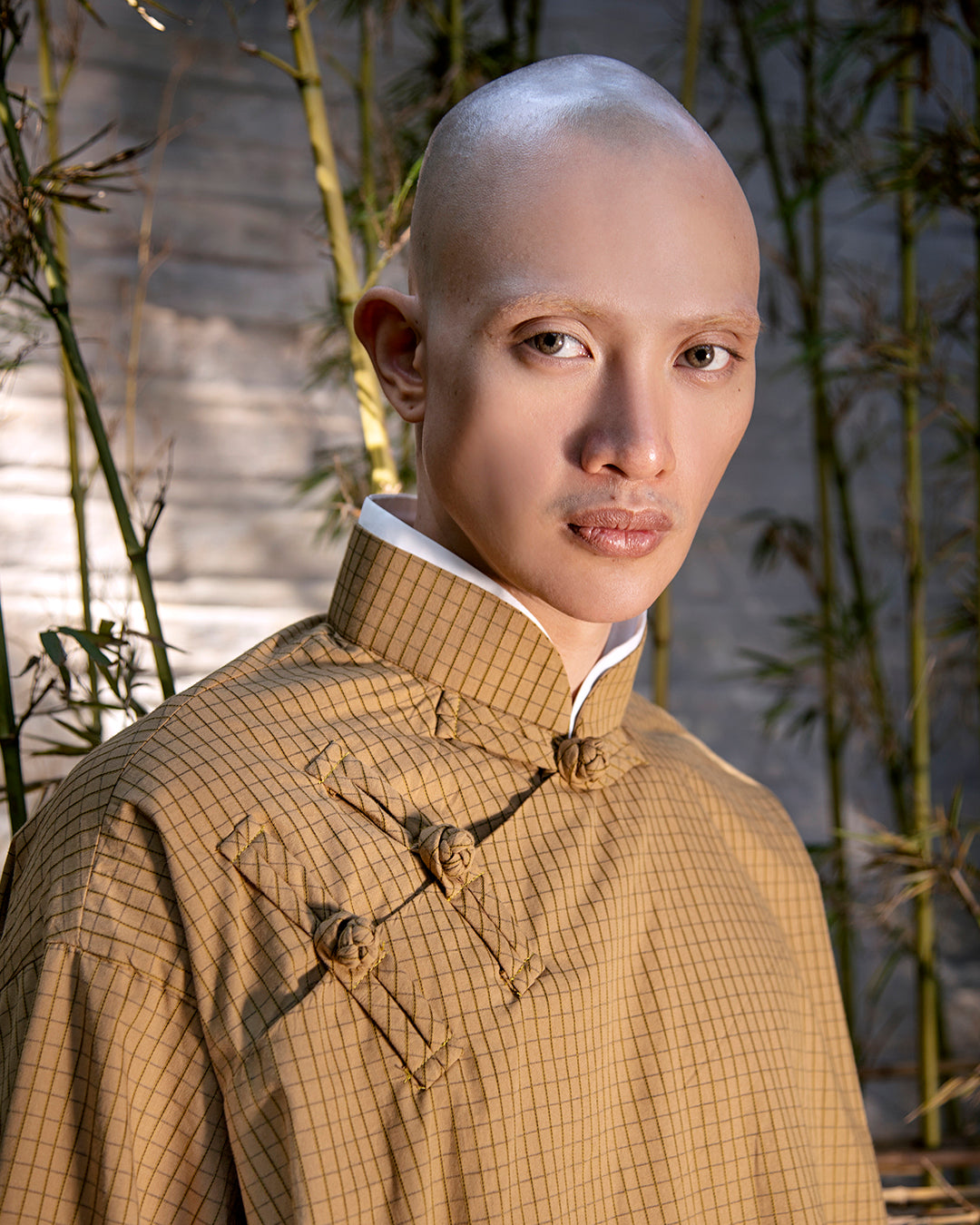 Baju Li Bai (Khaki Grid)