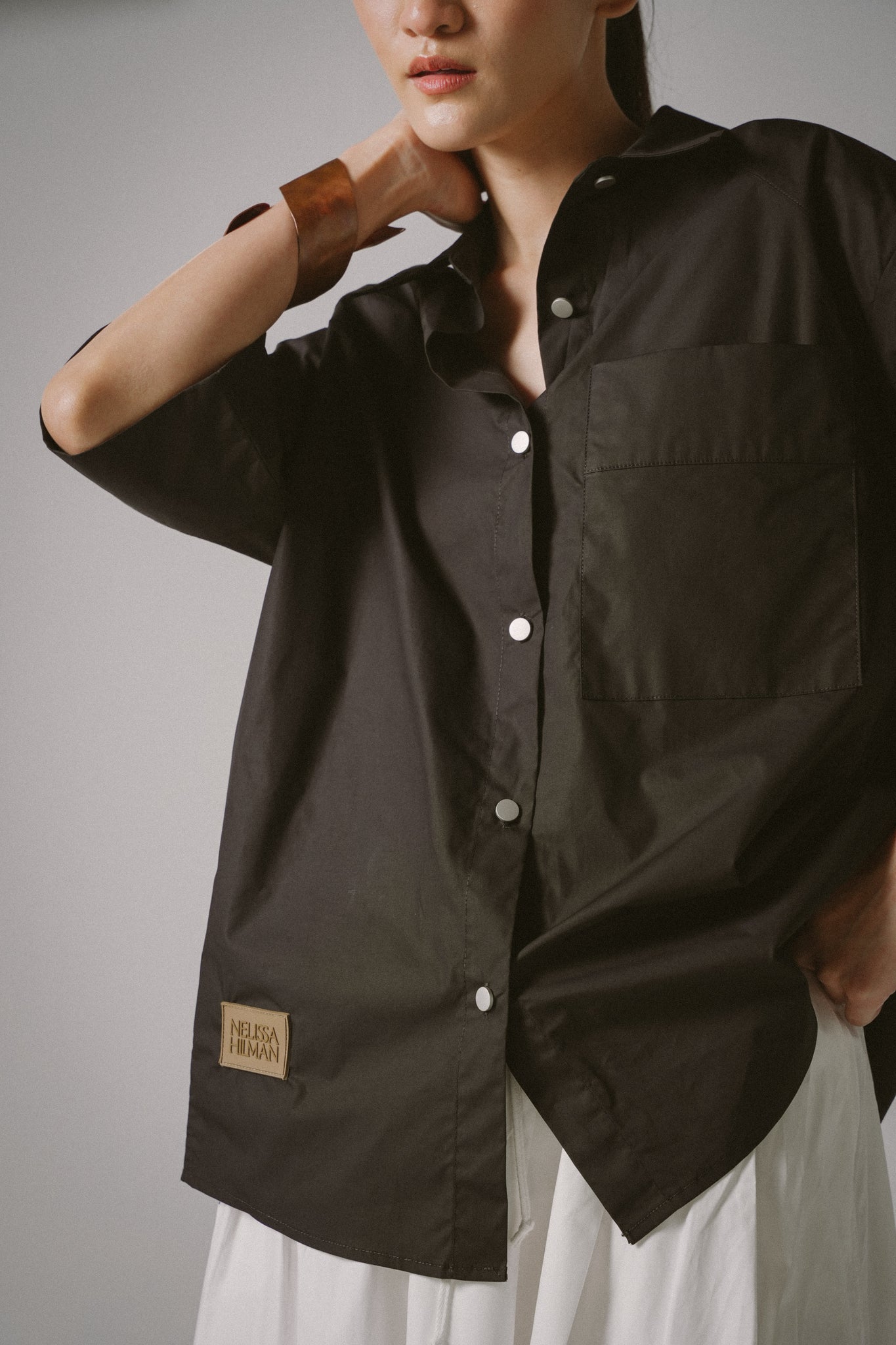 Oversized Poplin Shirts (Black)