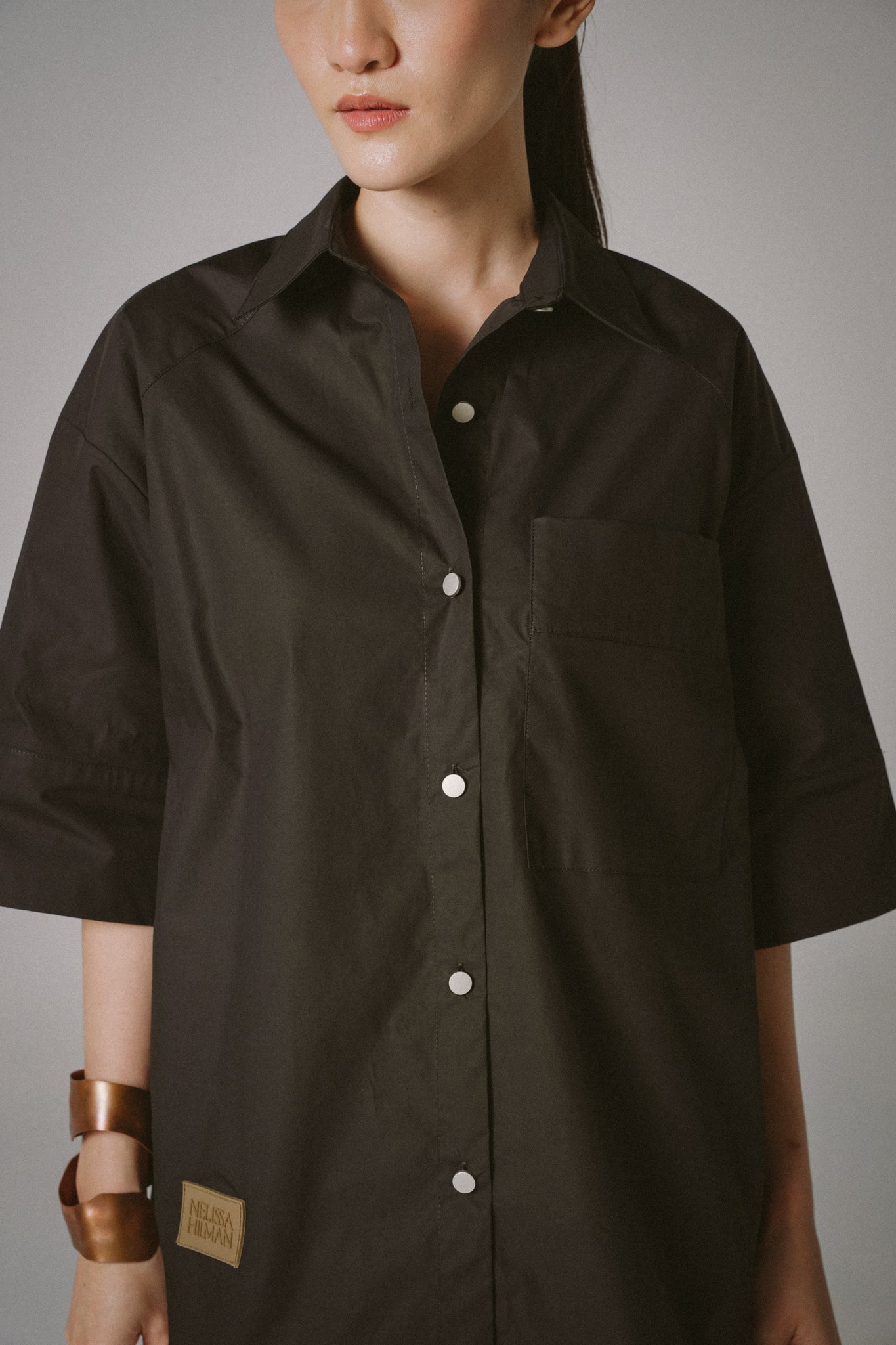 Oversized Poplin Shirts (Black)