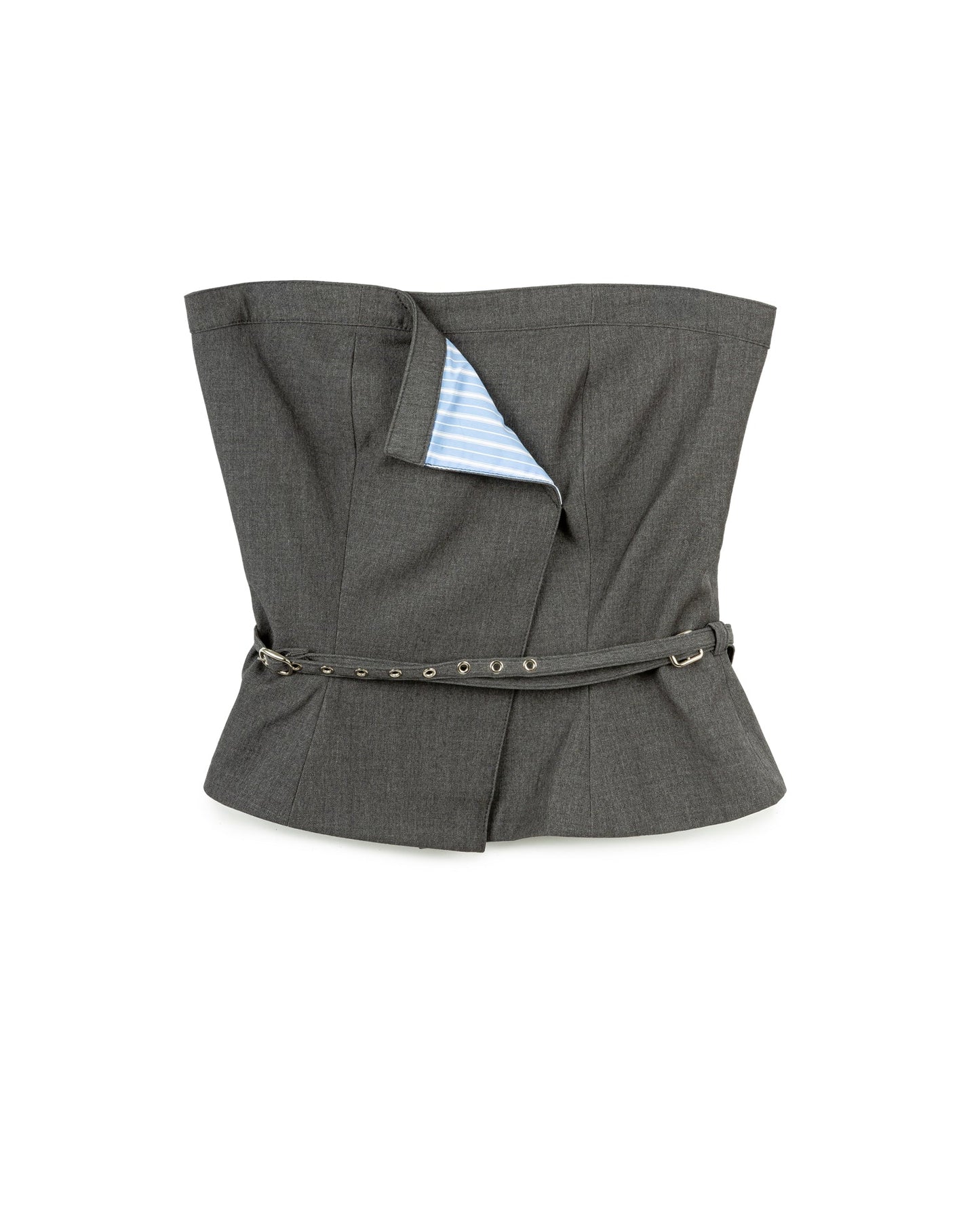 CH.1 Folded Corset Top - Grey