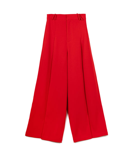 Crimson Flare Palazzo Pants