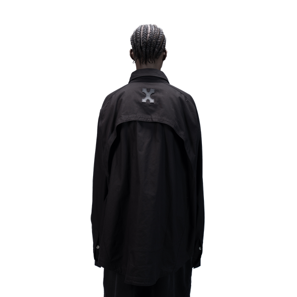 DETACHABLE L-S SHIRT - BLACK