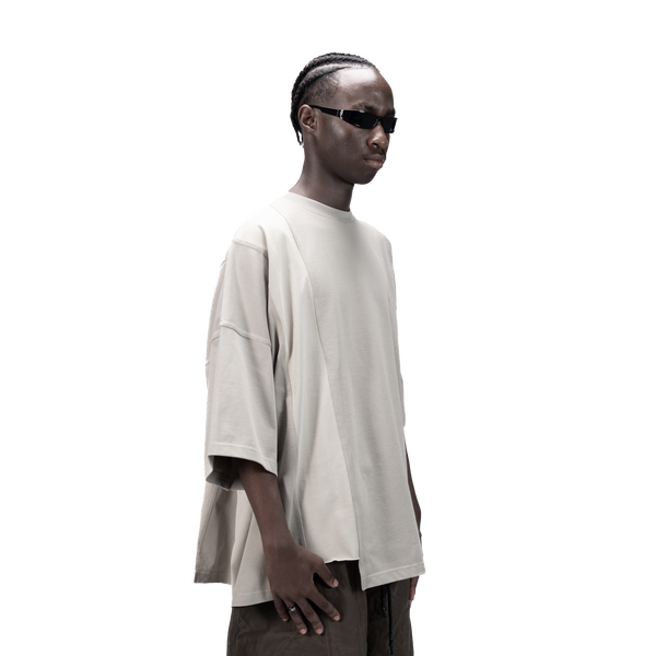 ASYMMETRICAL T-SHIRT - BEIGE