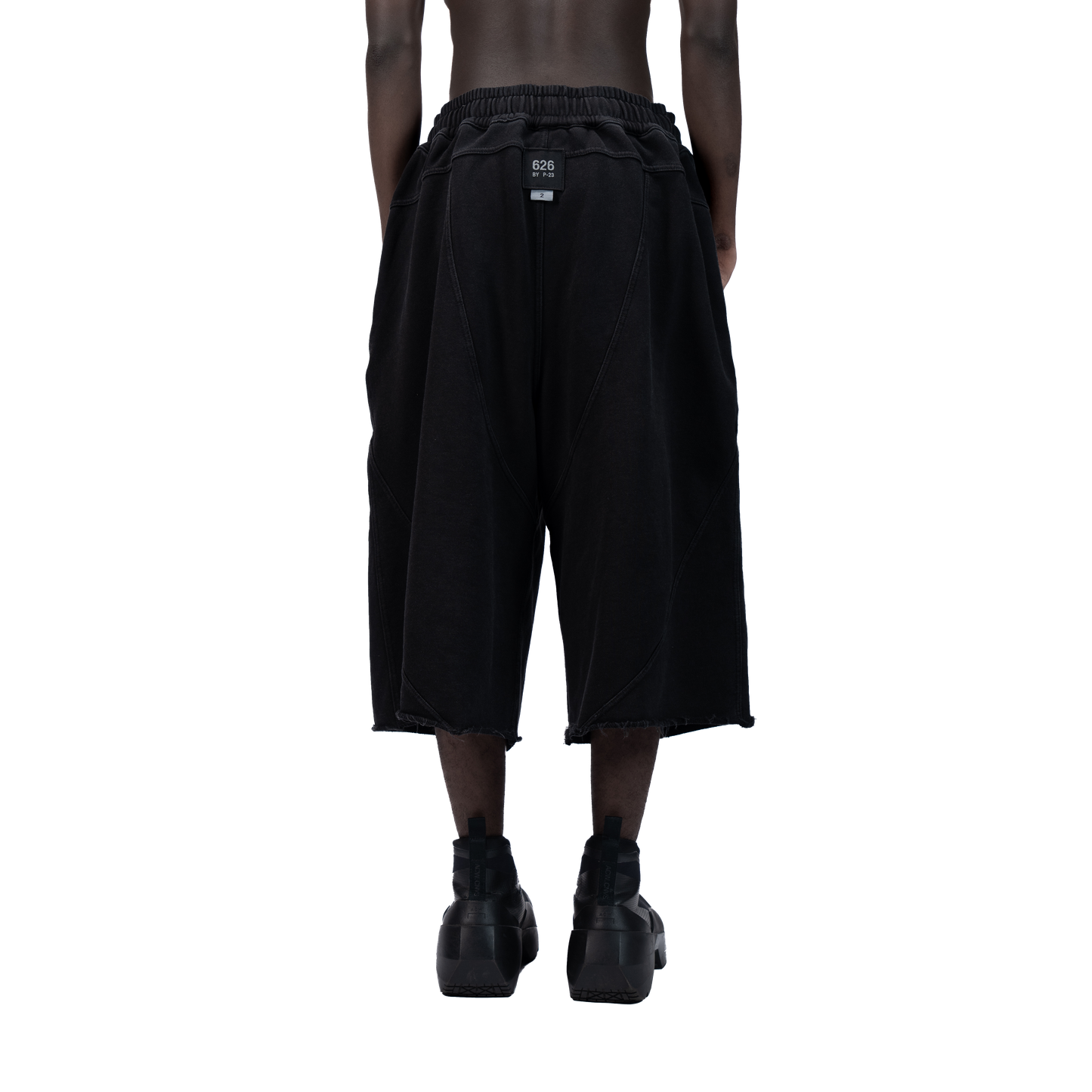 626 BAT PANEL JORTS - BLACK