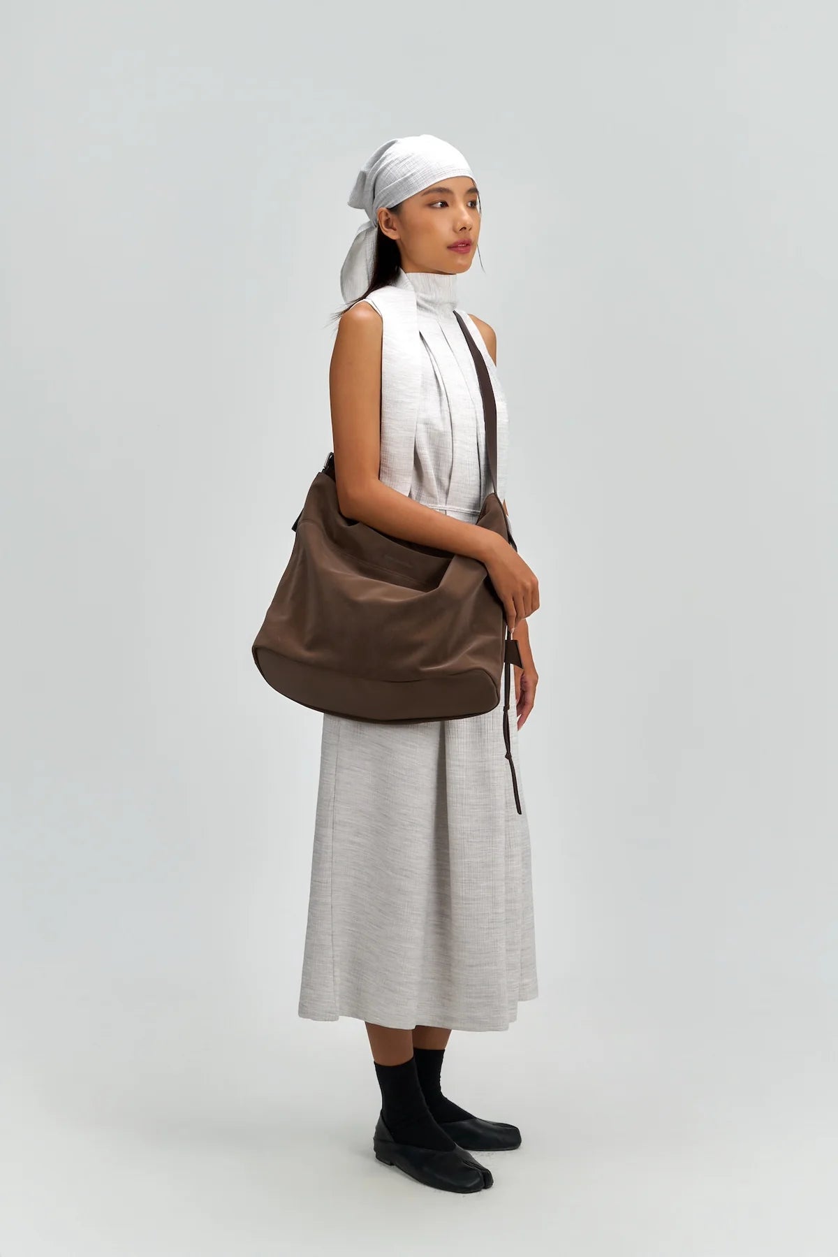 Large Soft Snow Leather Bag (Espresso)