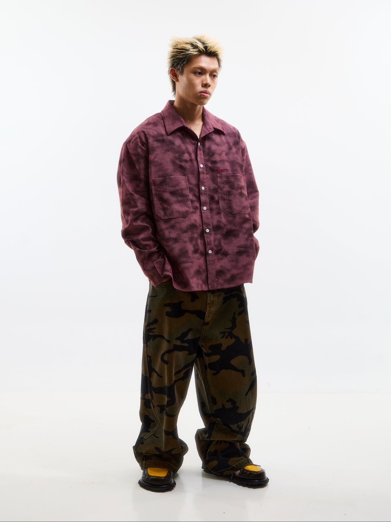 STAINED DAME SHIRT RED - BEV C multi label store