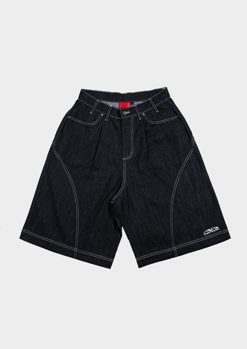 Drift Line Wide Fit Shorts Denim
