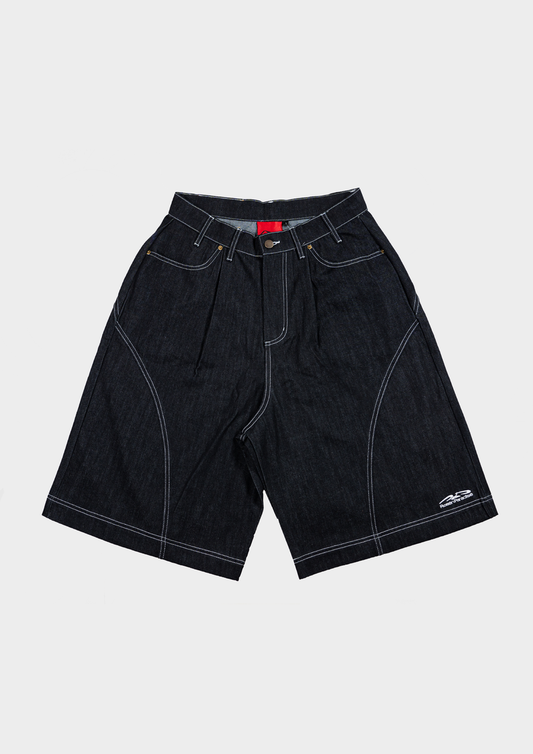 Drift Line Wide Fit Shorts Denim