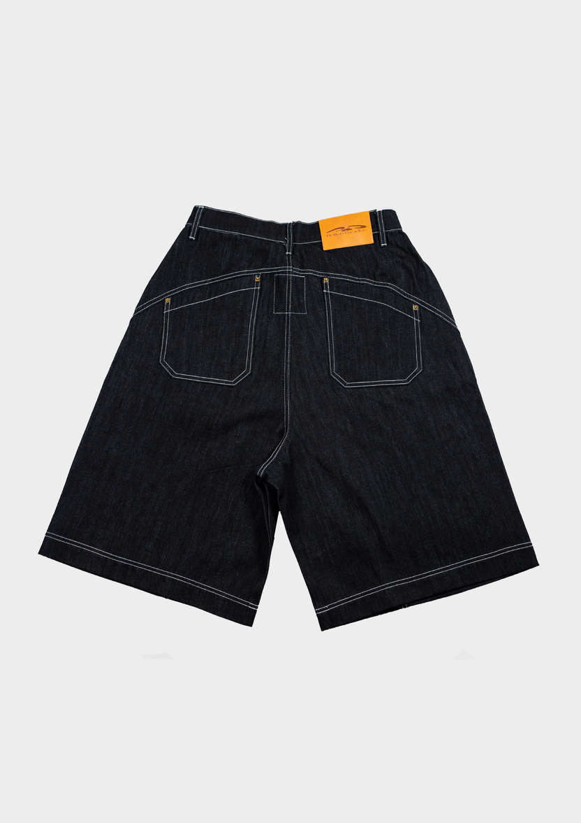 Drift Line Wide Fit Shorts Denim