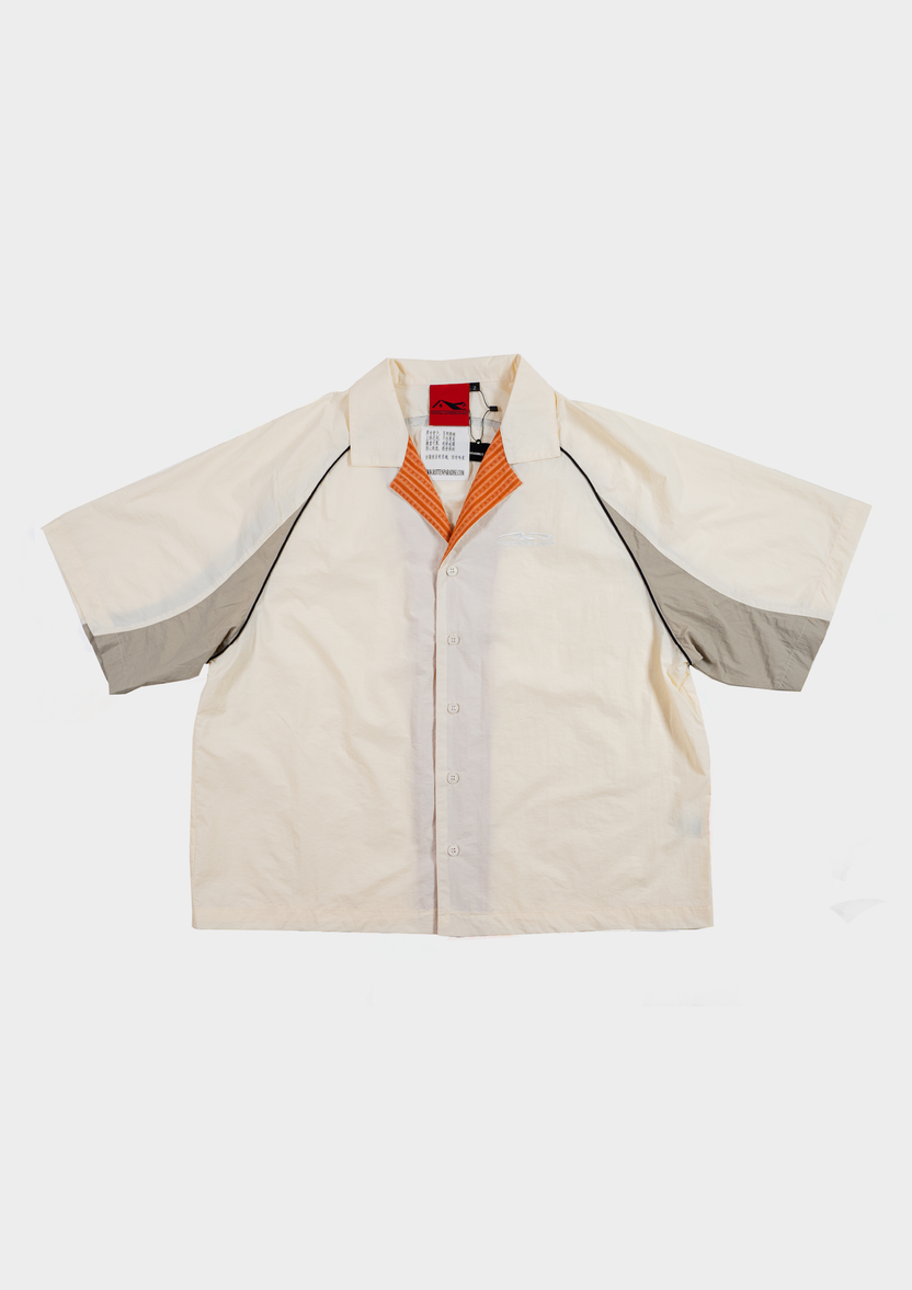 Papa Contrast Boxy Shirt Beige