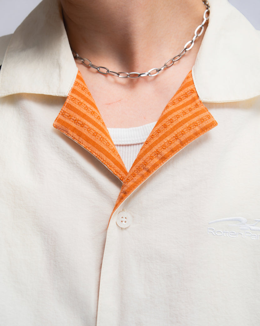 Papa Contrast Boxy Shirt Beige