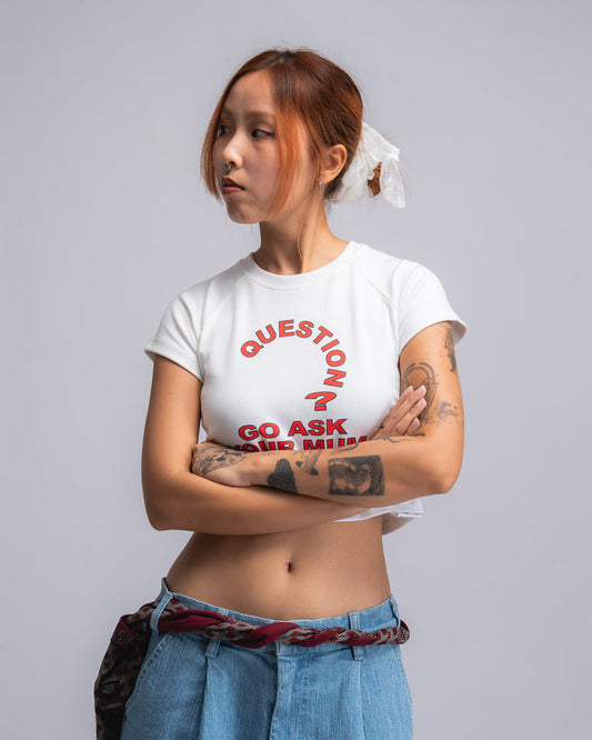 Question Mum Tee WHITE