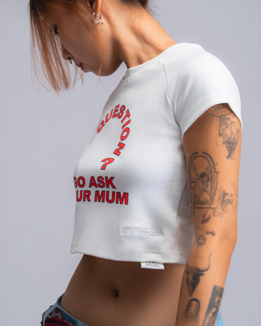 Question Mum Tee WHITE