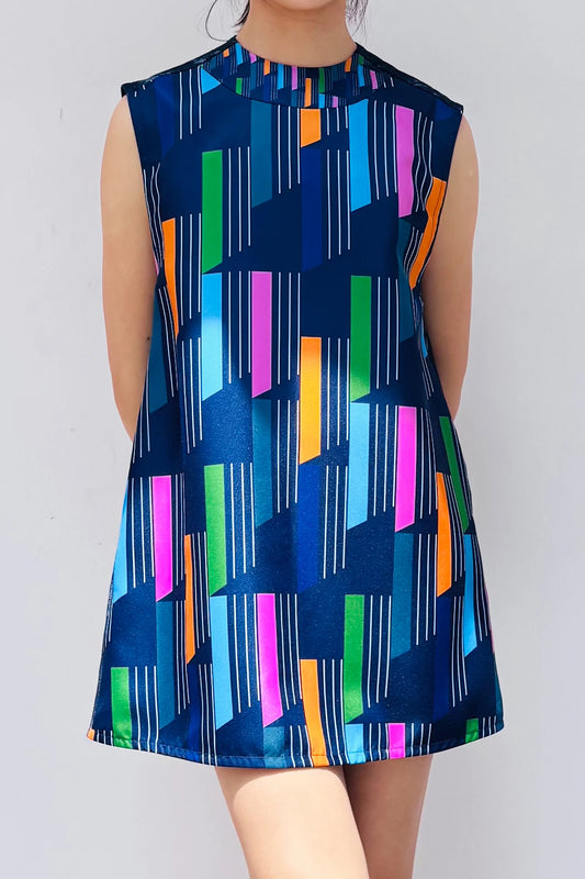 S20 DD10 || GLIMMER OVERSIZED MINI DRESS - BEV C multi label store