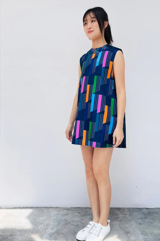 S20 DD10 || GLIMMER OVERSIZED MINI DRESS - BEV C multi label store