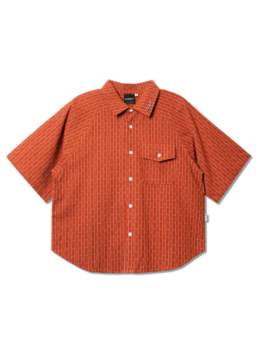 SASHIKO SHIRT ORANGE