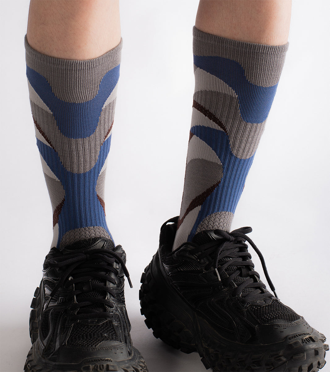 Cage overcalf socks - Wild Grey