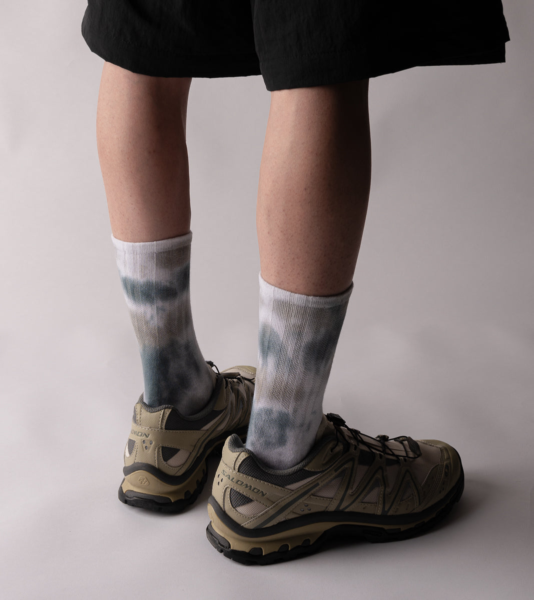 Spray Dye Crew Casual Socks - Drip Navy