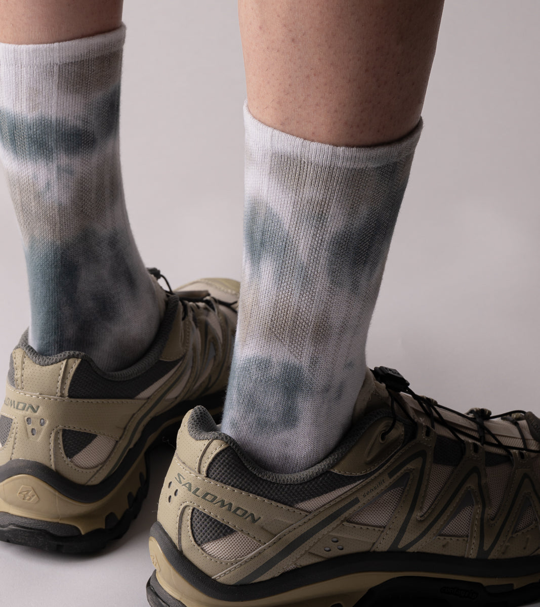 Spray Dye Crew Casual Socks - Drip Navy