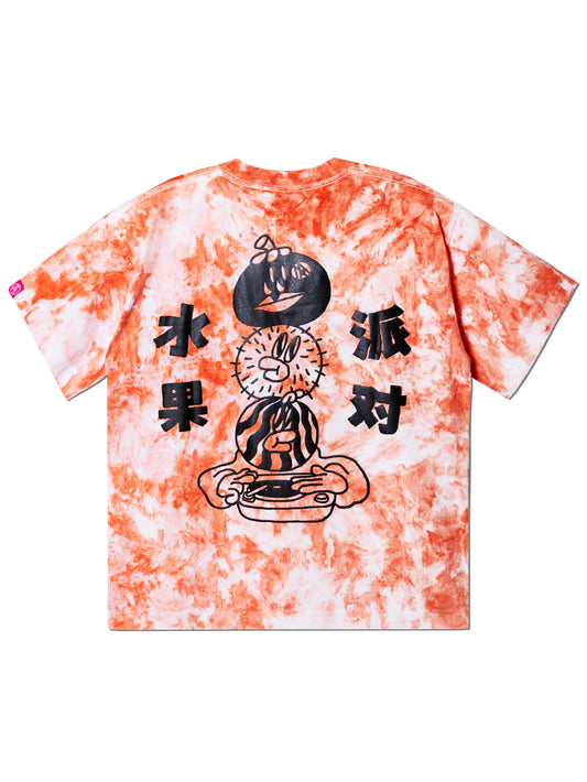 AGAINST X LALA COMPANY FRUIT PARTY TIE DYE TEE