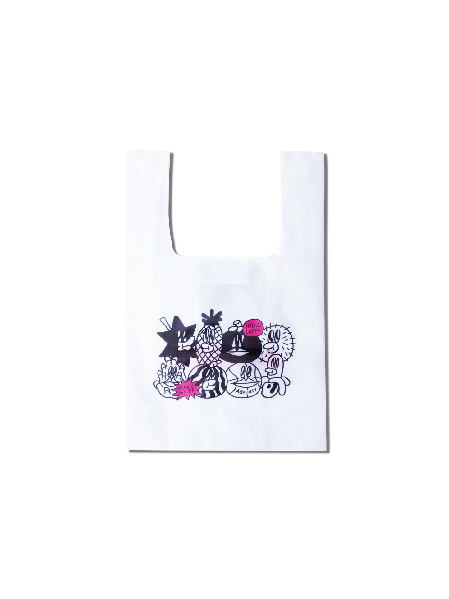 AGAINST X LALA COMPANY FRUIT TOTE BAG WHITE