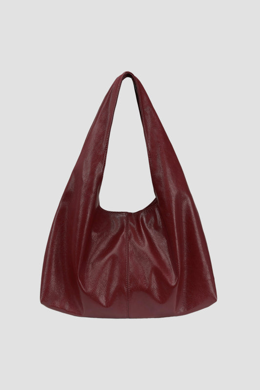 Triangle Leather Tote (Maroon) - BEV C multi label store