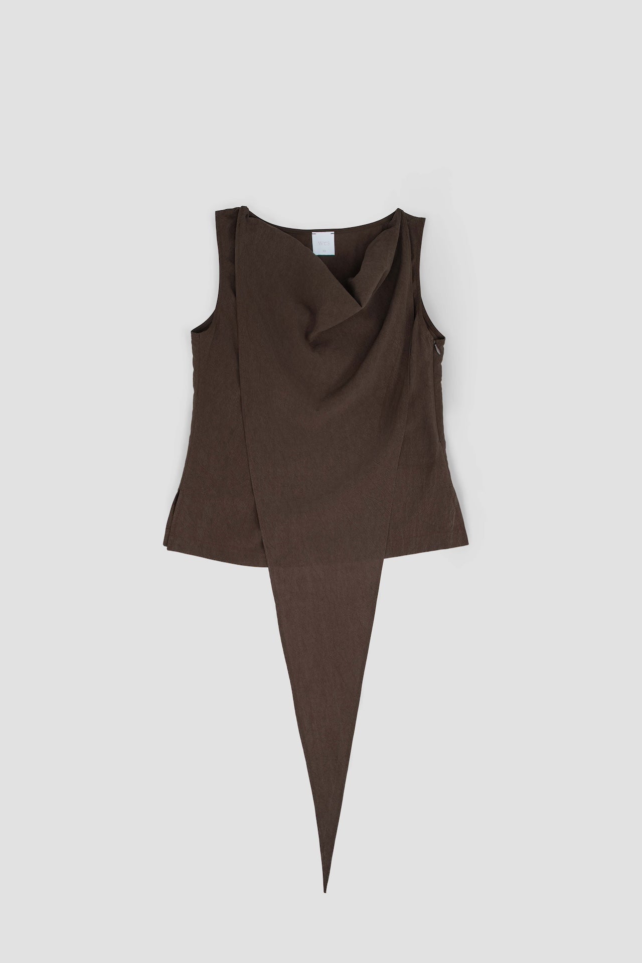 Triangle Neck-Scarf Tank Top (Brown) - BEV C multi label store