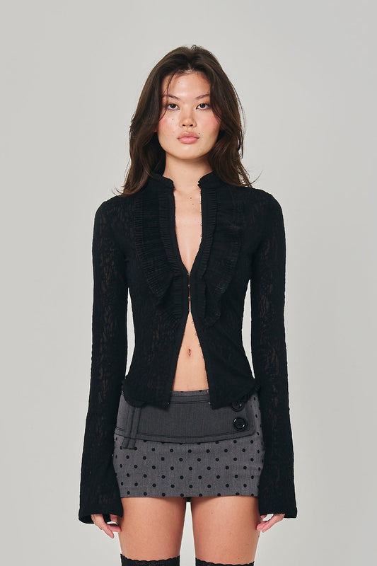 VIOLA LACE TOP BLACK