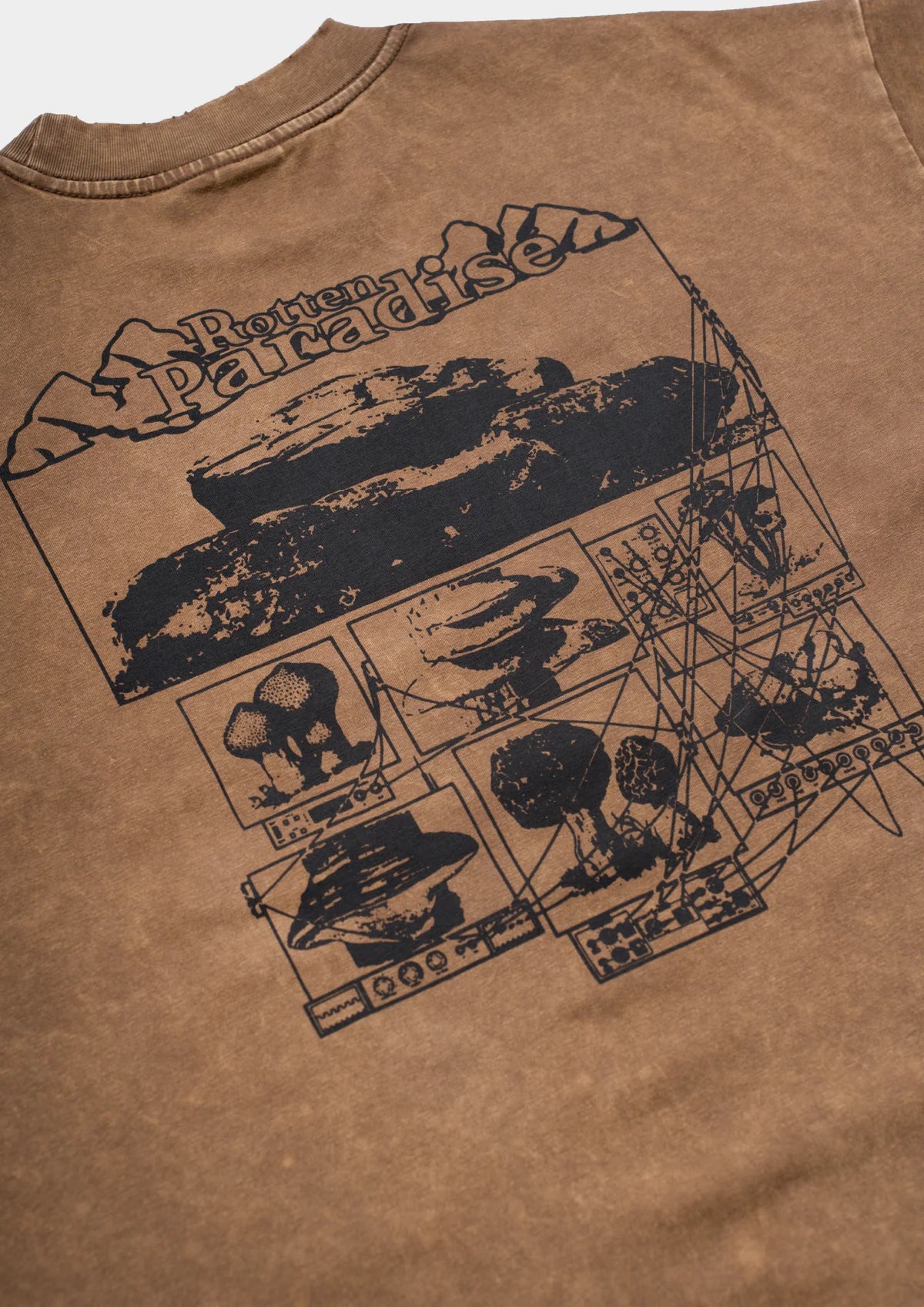 MOUNTAIN TEE WASHED IN BROWN