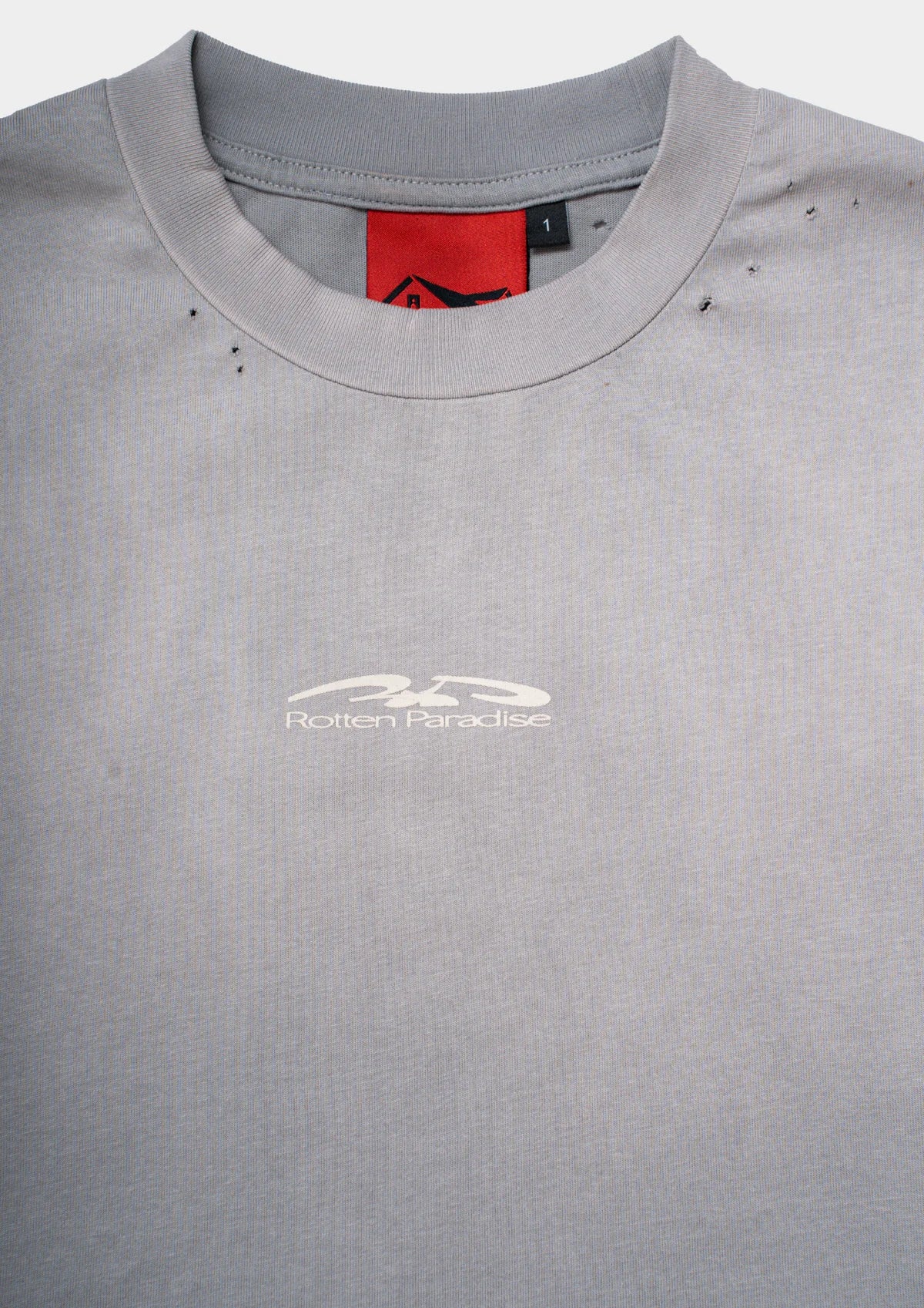 DAMAGED LOGO TEE WASHED IN GREY