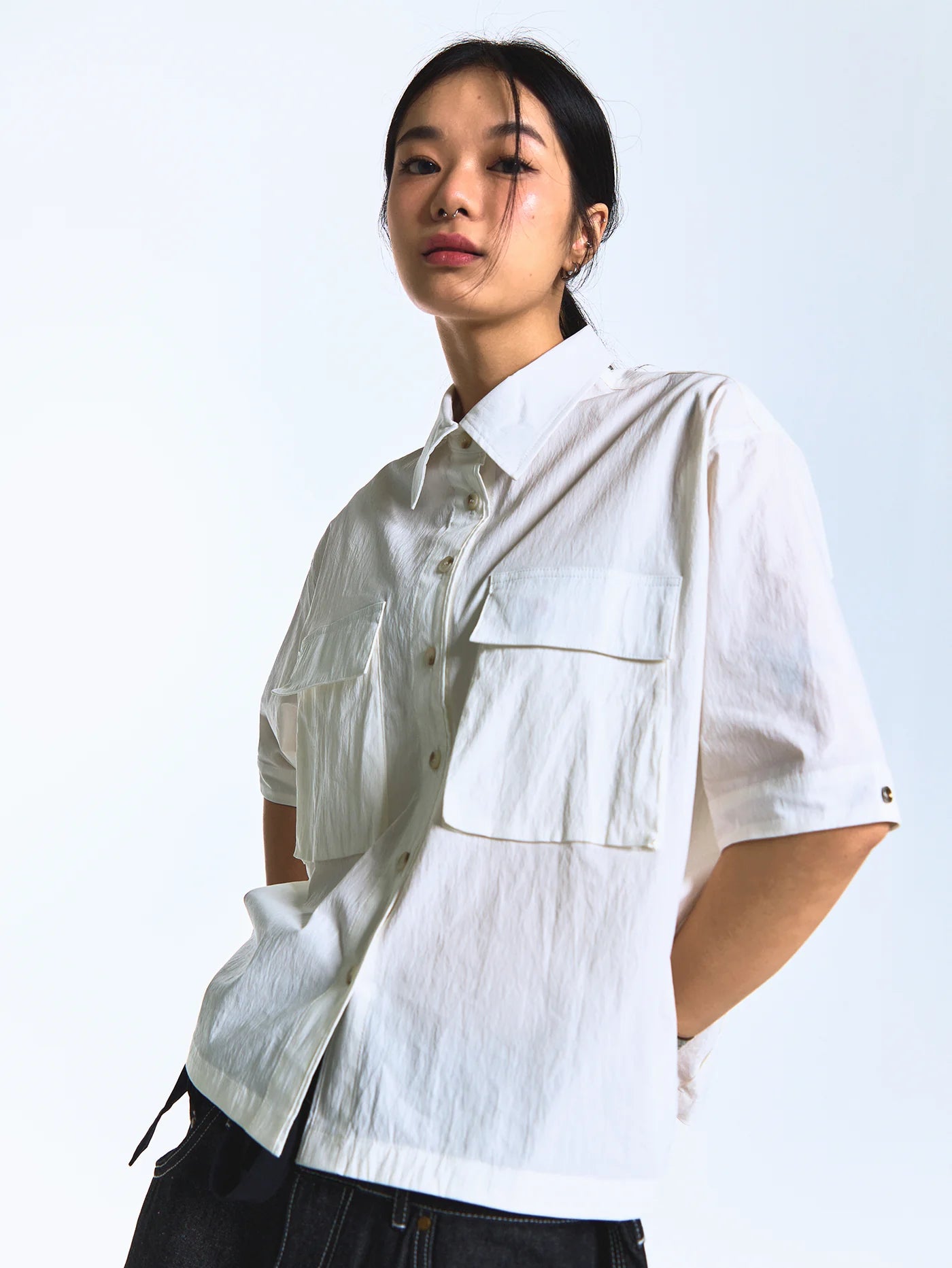 ABP. BIG BRO S/S SHIRT NYLON WHITE