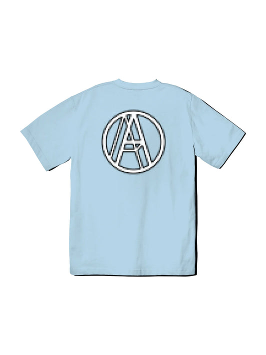 BLURRED LOGO TEE BLUE