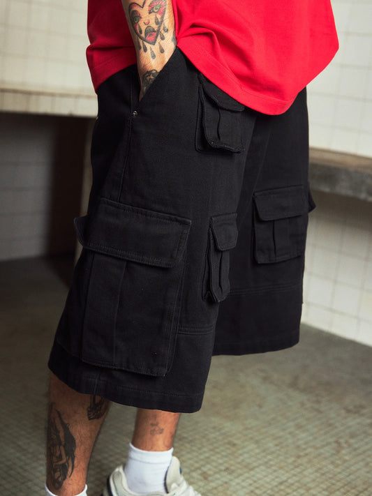 OVER KNEE CARGO SHORTS