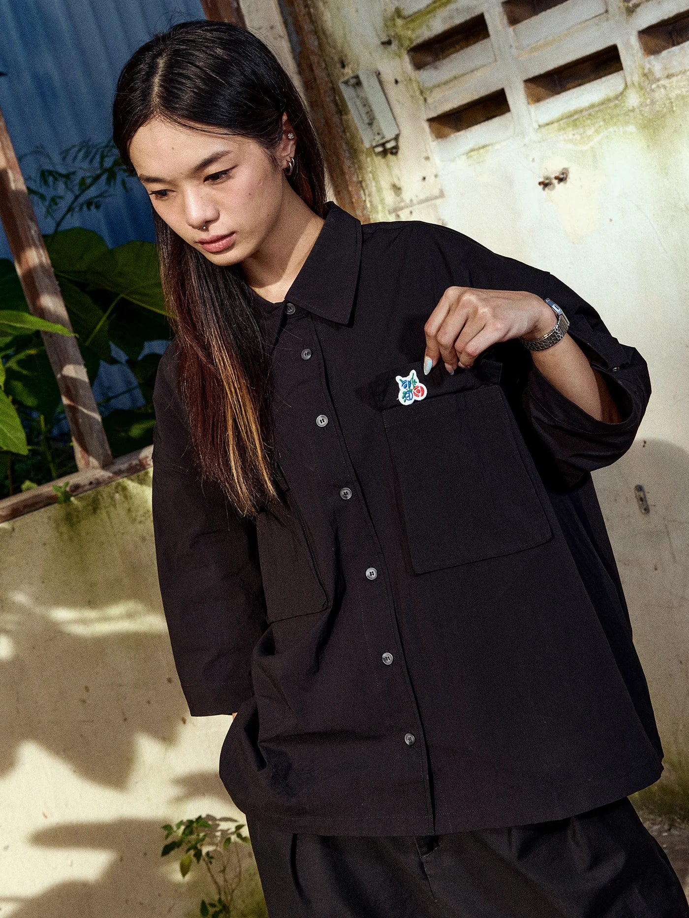 ABP. BIG BRO S/S SHIRT NYLON BLACK