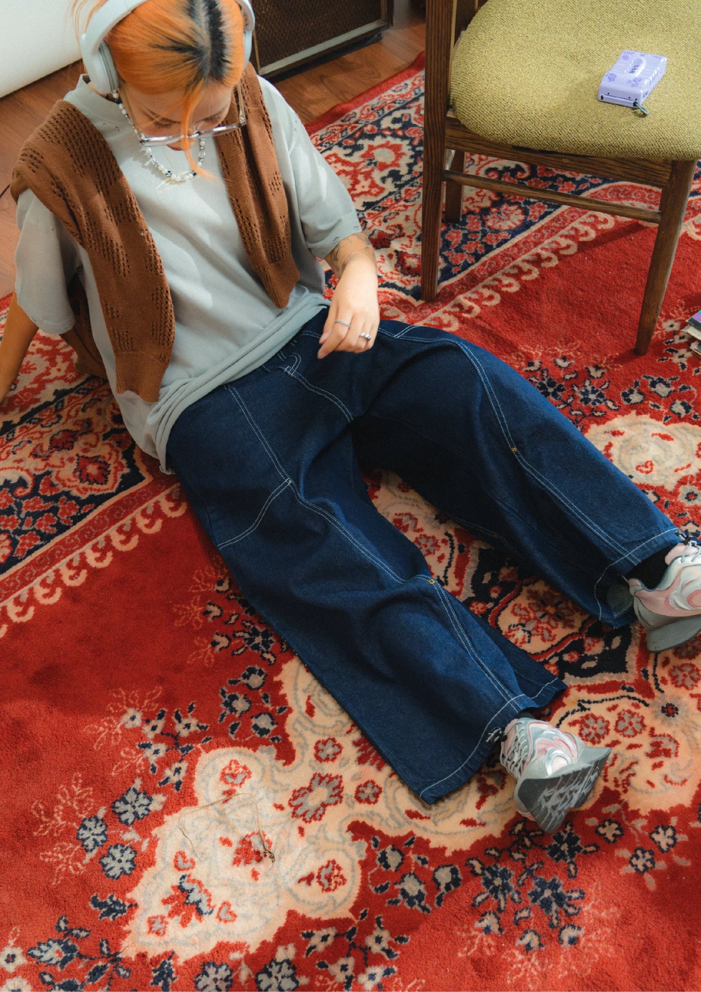 LONG DOUBLE KNEE JEANS
