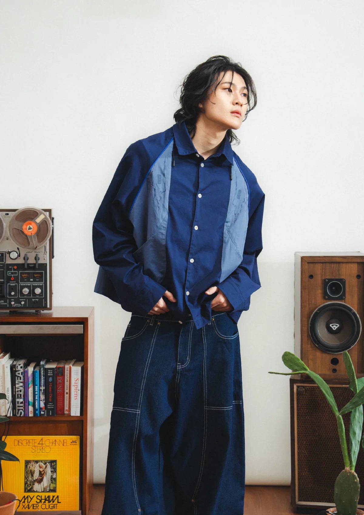 SPEAKER L/S SHIRT IN BLUE