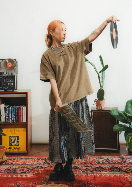 MOUNTAIN TEE WASHED IN BROWN