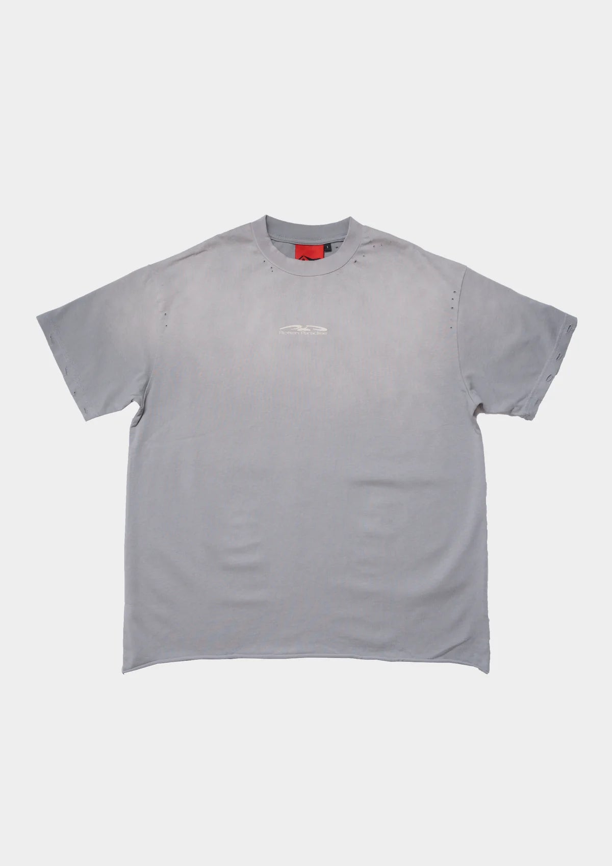 DAMAGED LOGO TEE WASHED IN GREY