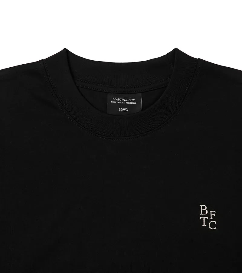 nozzle quiz X SENSE OF PLACE - BTFC Print L/S Tee (Black)