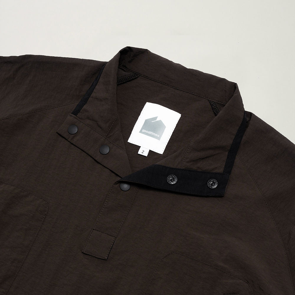 Half Snap Pullover Shirt (Umber)