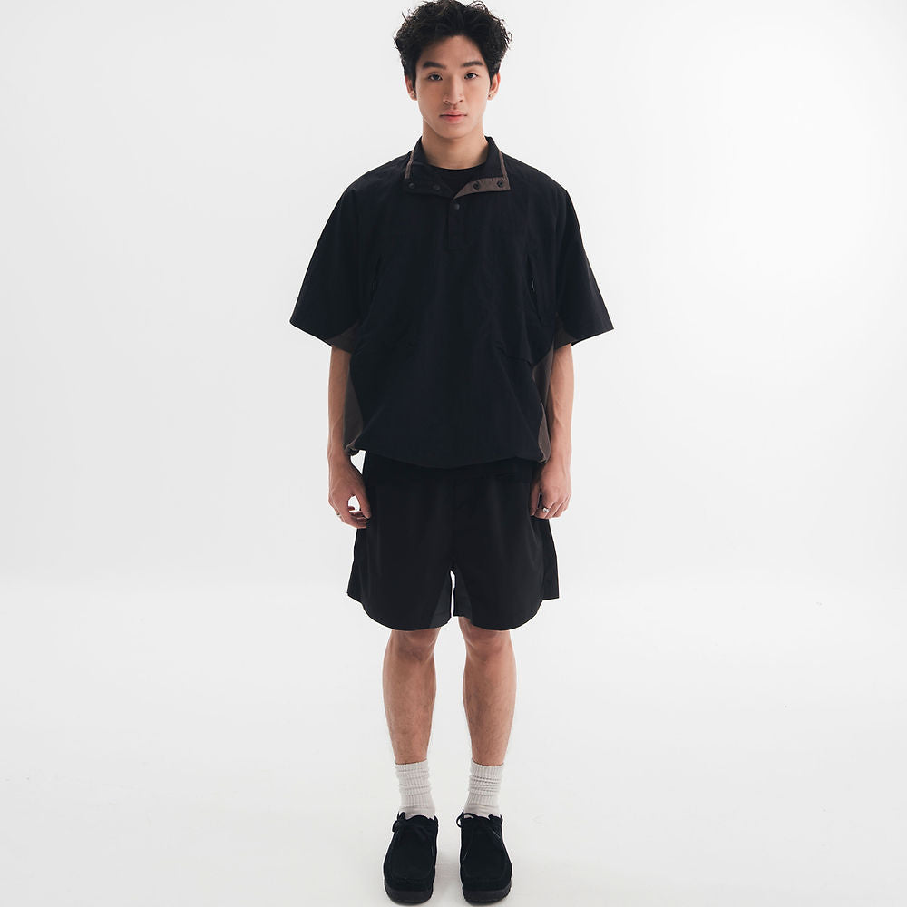 Half Snap Pullover Shirt (Noir)