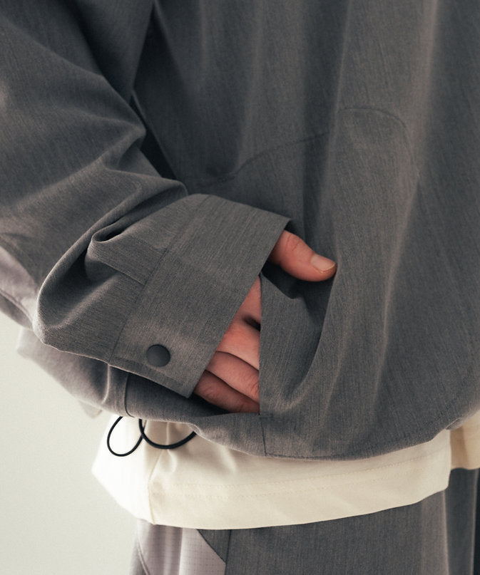 Gentle Snap Shirt (Heather Grey)