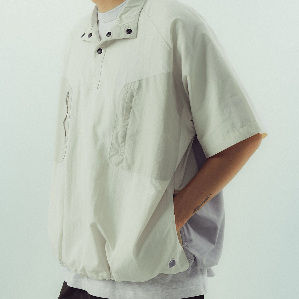 Half Snap Pullover Shirt (Ivory)